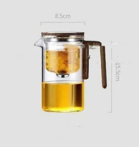 Magnetic Teapot with Wood Handle Design and 500ml Elegant Cup - Himpall