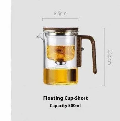 Magnetic Teapot with Wood Handle Design and 500ml Elegant Cup - Himpall