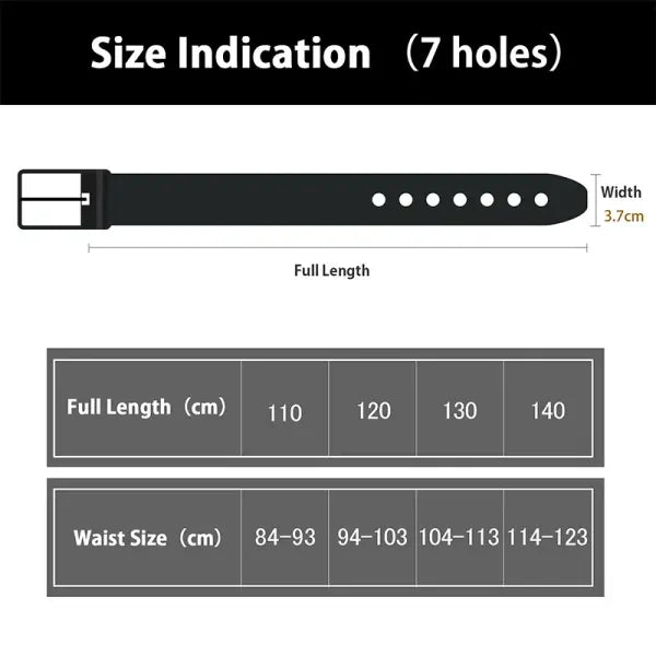 Maikun genuine leather men belt large size alloy pin buckle business suit