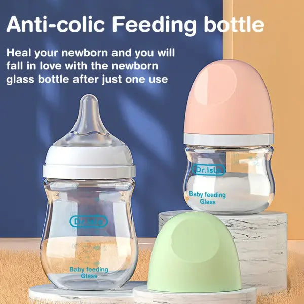 MAMIJOY Anti-Choke Baby Bottle Newborn Glass Bottles 90/160ML Anti-flatulence Milk Feeding Bottles Infant BPA Free 0-3