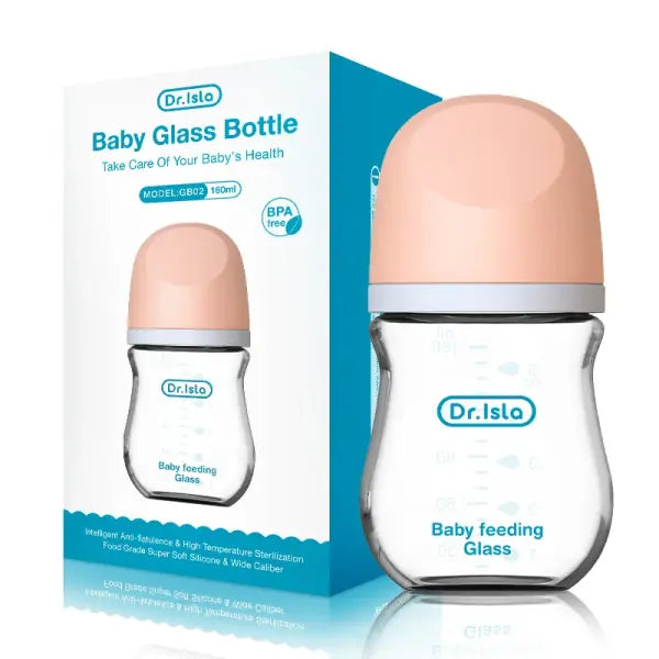 MAMIJOY Anti-Choke Baby Bottle Newborn Glass Bottles 90/160ML Anti-flatulence Milk Feeding Bottles Infant BPA Free 0-3