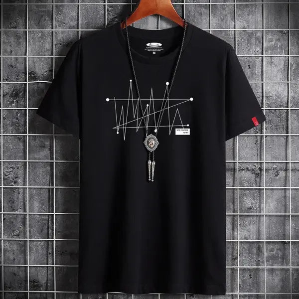 Men’s Oversized Goth Manga Graphic T-Shirt - 100% Cotton Heavyweight Streetwear Tee - Dark Aesthetic Alt Fashion Top