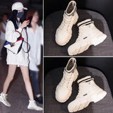 Korean Popular Boots with Martin Boots Popular Stitching Design