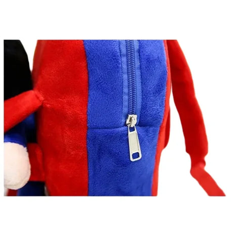 Marvel Series Cartoon Plush Toy Backpack - Cute Kids Kindergarten Bag - black
