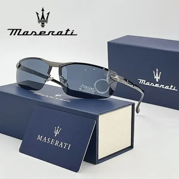 Maserati UV400 Polarized Sunglasses Classic Fashion Driving Glasses - 3 / Original Case