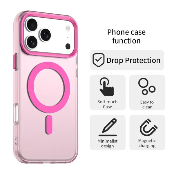 Matte Clear For Magsafe Wireless Charge Case for iPhone 17 Air 16 15 14 Plus 13 12 Pro Max Military Shockproof Candy