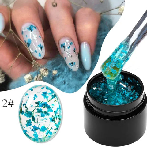 MEET ACROSS Macaron Glitter Nail Gel Polish with Heart Sequins - Himpall