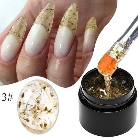 MEET ACROSS Macaron Glitter Nail Gel Polish with Heart Sequins - Himpall