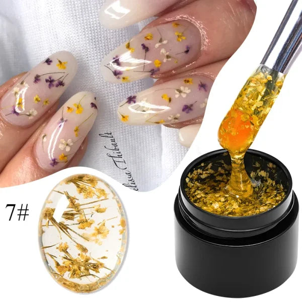 MEET ACROSS Macaron Glitter Nail Gel Polish with Heart Sequins - Himpall