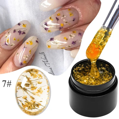 MEET ACROSS Macaron Glitter Nail Gel Polish with Heart Sequins - Himpall
