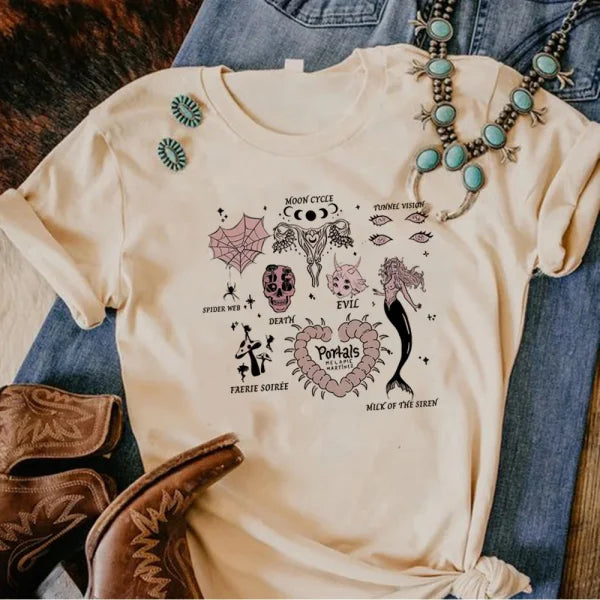 Melanie Martinez Manga T-Shirt - Harajuku Comic Tee for Women - Himpall