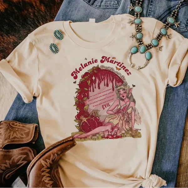 Melanie Martinez Manga T-Shirt - Harajuku Comic Tee for Women - Himpall