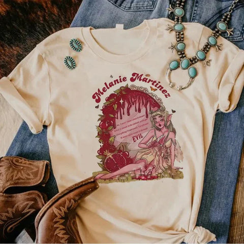 Melanie Martinez Manga T-Shirt - Harajuku Comic Tee for Women - Himpall