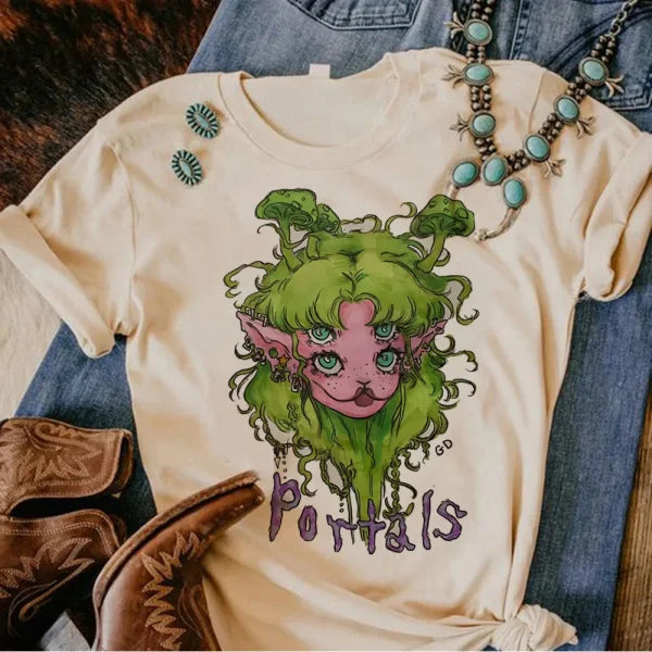 Melanie Martinez Manga T-Shirt - Harajuku Comic Tee for Women - Himpall