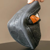 Memory Foam Cushion Slippers men Suede TPR Sole Platform Warm Soft Non Slip Stripe Comfortable Indoor Shoes Knited