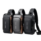 Anti Theft Oxford Sling Pack with USB Charging
