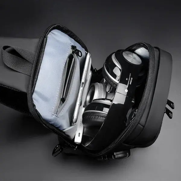 Anti Theft Oxford Sling Pack with USB Charging