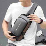 Anti Theft Oxford Sling Pack with USB Charging