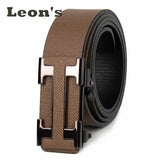 Men Business Belts Durable Leather Dark Office Style