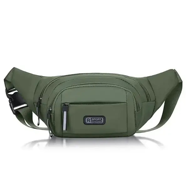 Canvas Fit Waistpack Polyester Fanny Pack for Running Casual Use - Green