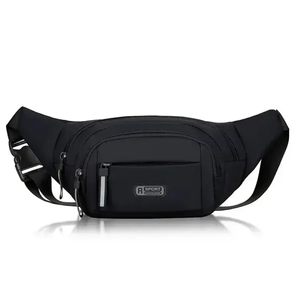 Canvas Fit Waistpack Polyester Fanny Pack for Running Casual Use - Black