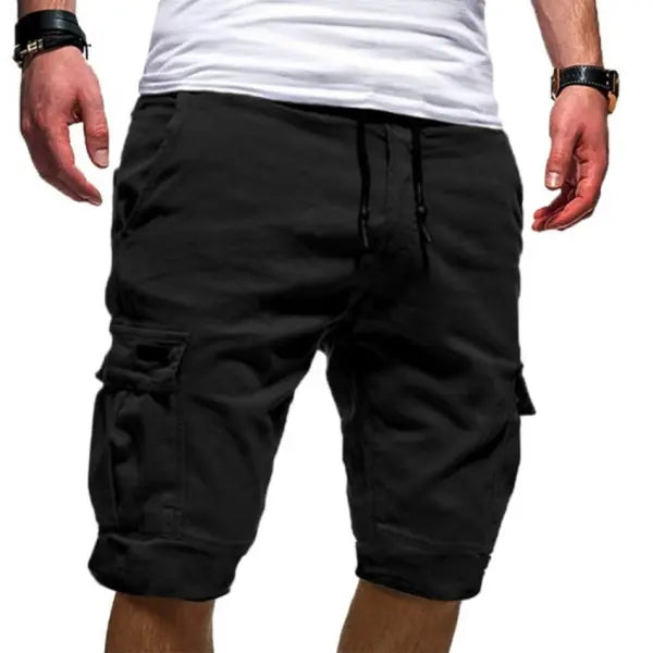 Men Cargo Jogger Shorts Multiple Sizes – Tactical Workout Gym Style - Black / 2XL - None