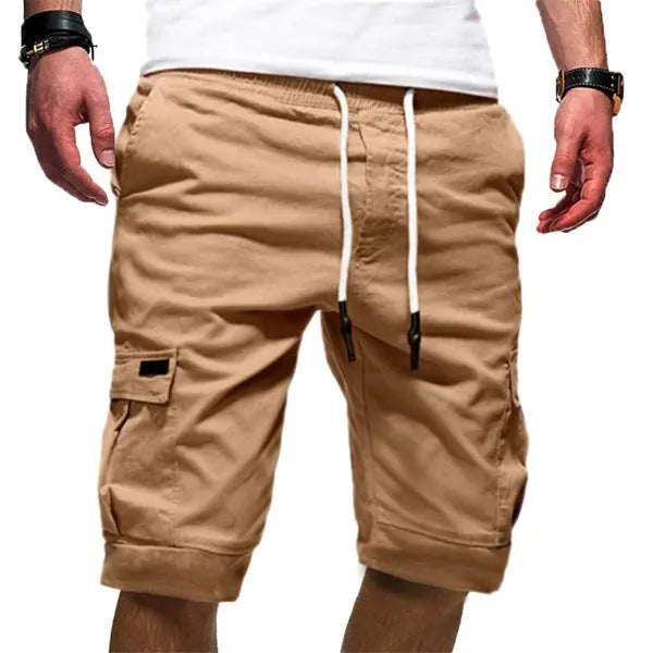 Men Cargo Jogger Shorts Multiple Sizes – Tactical Workout Gym Style - Khaki / 2XL - None