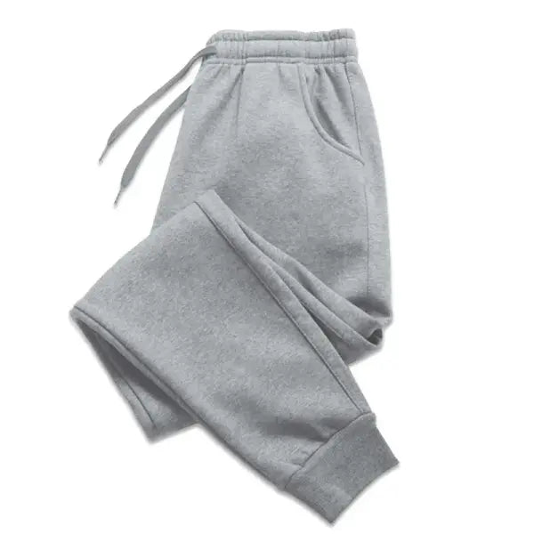 Men Casual Sports Pants Polyester Athletic Joggers - Gray / XXL