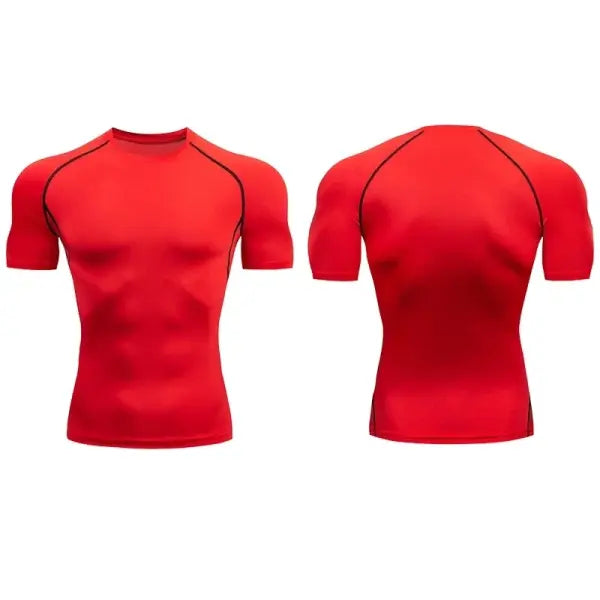 Men Compression Sportswear Standard Length – Quick Dry Gym Tee Men - image color 2 / XL