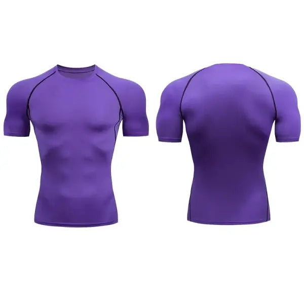 Men Compression Sportswear Standard Length – Quick Dry Gym Tee Men - image color 1 / S