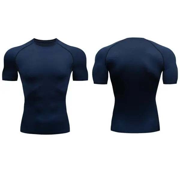 Men Compression Sportswear Standard Length – Quick Dry Gym Tee Men - image color / XXXL
