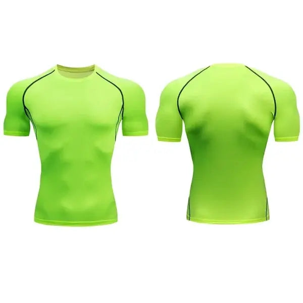 Men Compression Sportswear Standard Length – Quick Dry Gym Tee Men - image color 5 / M