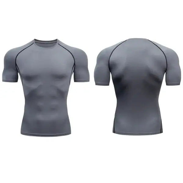 Men Compression Sportswear Standard Length – Quick Dry Gym Tee Men - image color 4 / M