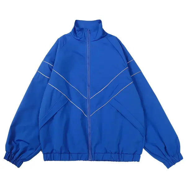 Men Cotton Zipper Jacket for 20-165cm - J168 Blue / M