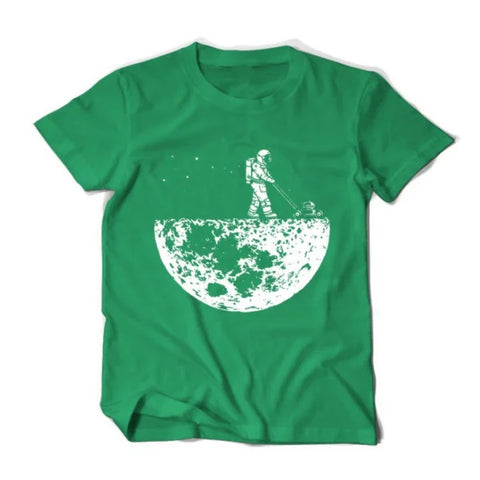 Men Creative Design Summer T-shirt Featuring Unique Moon Graphic - Himpall