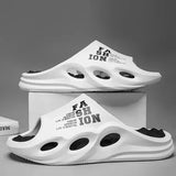 Men Fashion Massage Slippers Indoor/Outdoor Sandals Beach Flip Flop Thick Sole Male Slides Summer Non-Slip Men Shower