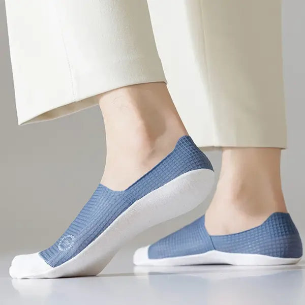 Men Low Cut Waffle Pattern Mesh Socks 3 Pair Pack