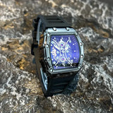 Men Luxury Sports Watch Stainless Steel Quartz Silicone Active Style