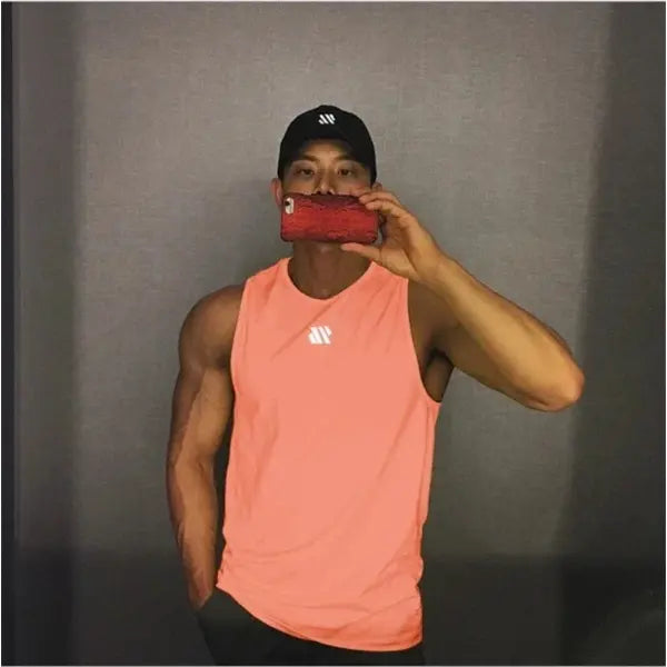 Men Mesh Fitness Tops Breathable Gym Running Vest