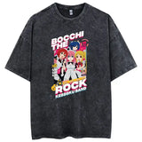 Men Oversized Printed Knit Cotton Summer Top - AF486C Black / XXXL
