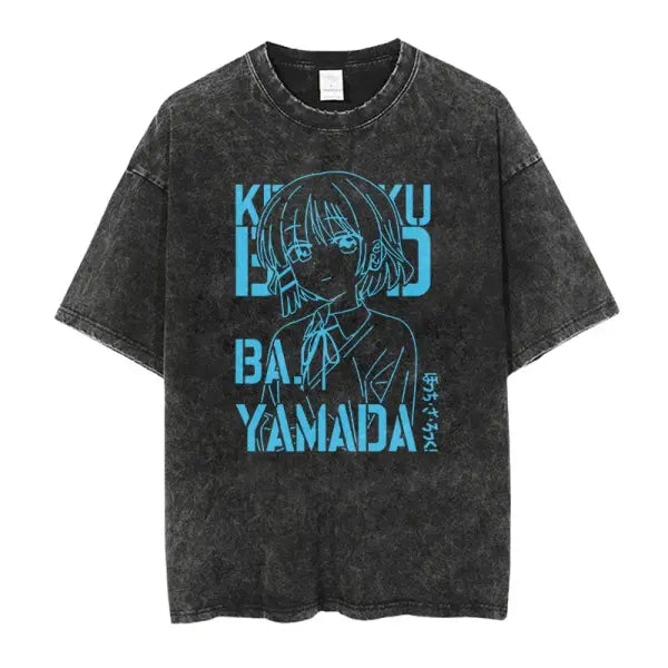 Men Oversized Printed Knit Cotton Summer Top - AF479C Black / XXXL