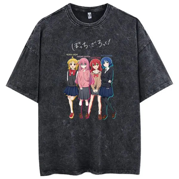 Men Oversized Printed Knit Cotton Summer Top - AF487C Black / XXXL