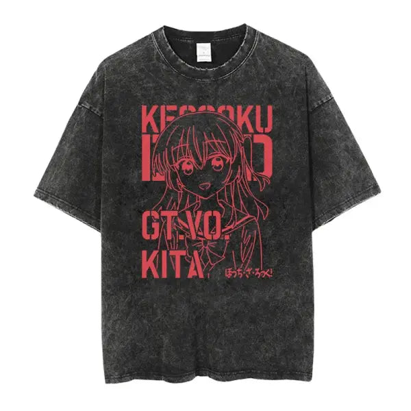 Men Oversized Printed Knit Cotton Summer Top - AF477C Black / XXXL