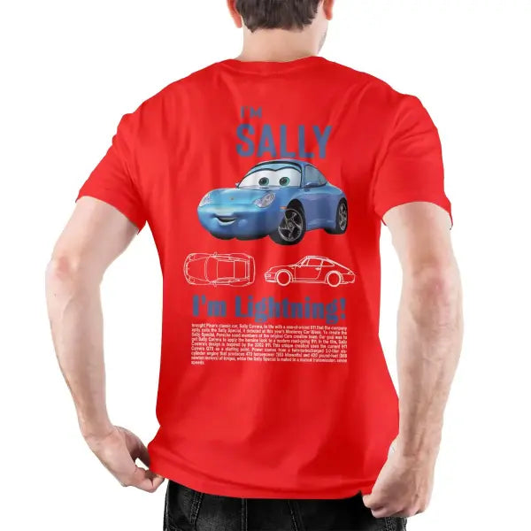 I Am Speed Lightning McQueen Graphic T-Shirt - Retro 90s Style Cars Movie Tee - 100% Cotton Oversized Streetwear