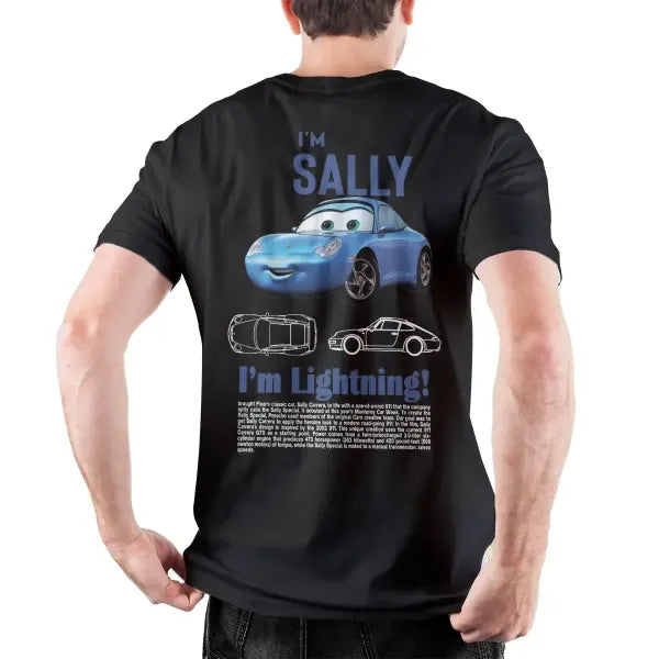 I Am Speed Lightning McQueen Graphic T-Shirt - Retro 90s Style Cars Movie Tee - 100% Cotton Oversized Streetwear