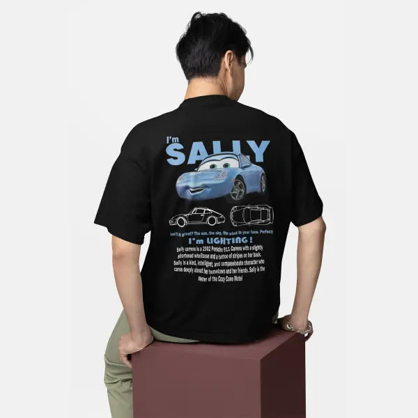 I Am Speed Lightning McQueen Graphic T-Shirt - Retro 90s Style Cars Movie Tee - 100% Cotton Oversized Streetwear