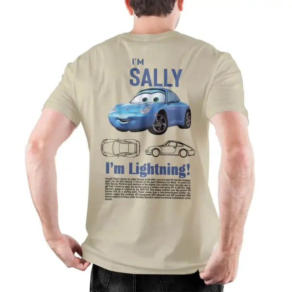 I Am Speed Lightning McQueen Graphic T-Shirt - Retro 90s Style Cars Movie Tee - 100% Cotton Oversized Streetwear