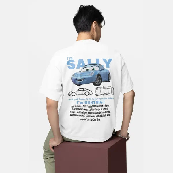 I Am Speed Lightning McQueen Graphic T-Shirt - Retro 90s Style Cars Movie Tee - 100% Cotton Oversized Streetwear