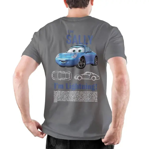 I Am Speed Lightning McQueen Graphic T-Shirt - Retro 90s Style Cars Movie Tee - 100% Cotton Oversized Streetwear