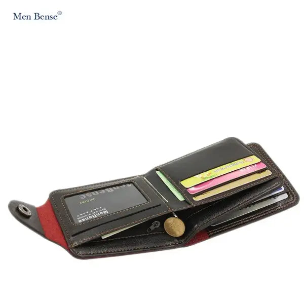 Men Short Bifold Faux Leather Masculina Billetera Credit ID Card Holder Wallet Billfold Purse Clutch Solid Hombre